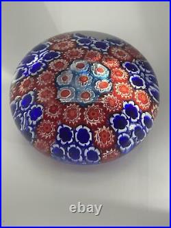 Stunning 4 X 3millifiori Paperweight Artist Signed Venidante Veni Murano