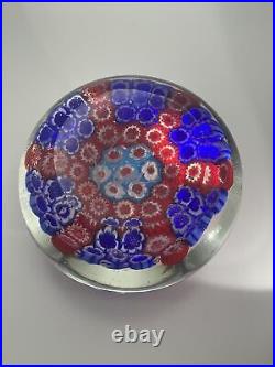 Stunning 4 X 3millifiori Paperweight Artist Signed Venidante Veni Murano