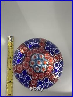 Stunning 4 X 3millifiori Paperweight Artist Signed Venidante Veni Murano