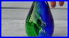 Teardrop-Shaped-Art-Glass-Paperweight-Paper-Weight-Blue-Green-Swirl-4-Tall-01-xs