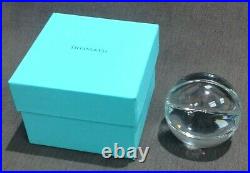 Tiffany & Co. Lead Crystal Basketball Paperweight or Display Piece NWOT