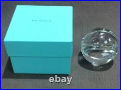 Tiffany & Co. Lead Crystal Basketball Paperweight or Display Piece NWOT