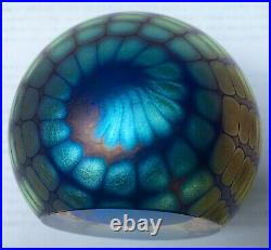 Tom Philabaum Faceted Art Glass Paperweight