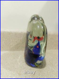 VTG Murano Italian Art Glass Fish Tank Aquarium Paperweight Sculpture Italy