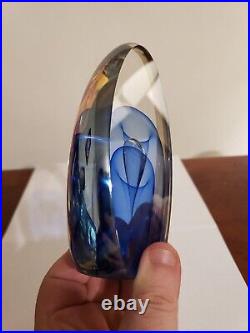 Vint. Edward Kachurik Veiled Candle Fountain Signed Glass Paperweight 2005