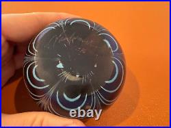 Vintage 1976 Vandermark Pulled Feather Design Studio Art Glass Paperweight