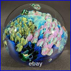 Vintage 3.5 Josh Simpson Mega Planet (2002) Art Glass Paperweight Orb