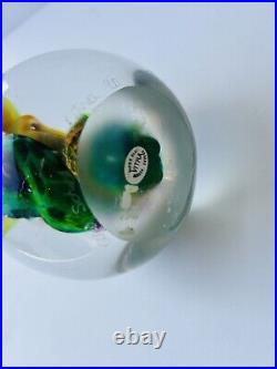 Vintage ARO SCHULZE VITRA Green Coral Reef Abstract Art Glass Paperweight 1995