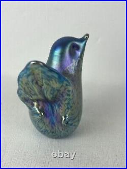 Vintage Alan Fox WA Iridescent Bird Paperweight