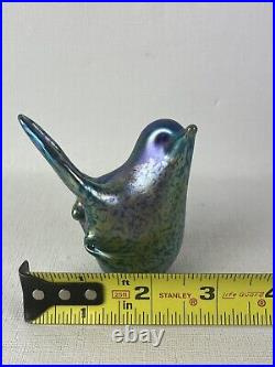 Vintage Alan Fox WA Iridescent Bird Paperweight