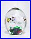 Vintage-Art-Glass-3-Fish-Aquarium-Large-Multicolor-Egg-Shape-Paperweight-Rare-01-xgqf