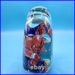 Vintage Art Glass Aquarium Sculpture School of Fish Paperweight Murano Style