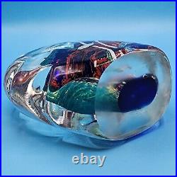 Vintage Art Glass Aquarium Sculpture School of Fish Paperweight Murano Style