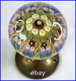 Vintage Art Glass Keyhole Paperweight, Swiveling Door Handle, Unique Decor