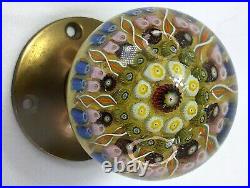 Vintage Art Glass Keyhole Paperweight, Swiveling Door Handle, Unique Decor