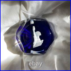 Vintage Baccarat France Statue of Liberty Art Glass Paperweight