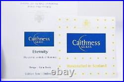 Vintage CAITHNESS Scotland Art Glass Eternity Paperweight in Box & Paperwork
