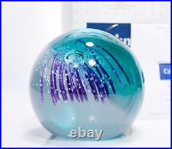 Vintage CAITHNESS Scotland Art Glass Festivity Paperweight in Box & Paperwork