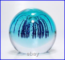 Vintage CAITHNESS Scotland Art Glass Festivity Paperweight in Box & Paperwork