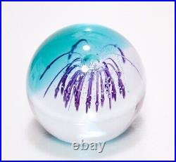 Vintage CAITHNESS Scotland Art Glass Festivity Paperweight in Box & Paperwork