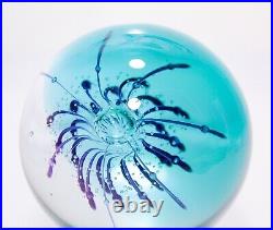 Vintage CAITHNESS Scotland Art Glass Festivity Paperweight in Box & Paperwork