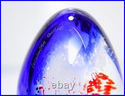 Vintage CAITHNESS Scotland Art Glass Locomotion Paperweight in Box & Paperwork