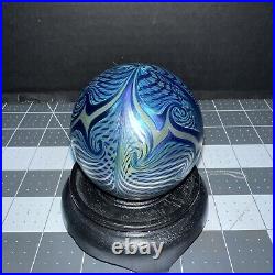 Vintage CORREIA Signed Date Paperweight Pulled Blown Studio Art Glass RARE