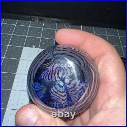 Vintage CORREIA Signed Date Paperweight Pulled Blown Studio Art Glass RARE