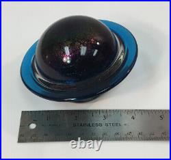 Vintage Correia Saturn Art Glass Paperweight signed