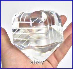 Vintage Denali Geometric Crystal Glass Paperweight