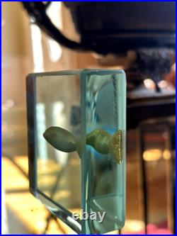 Vintage Felt Studios Gold Fish Paper Weight 1996 23K Gold Leaf