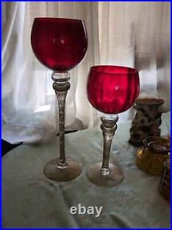 Vintage Glass Multicolored Chalices