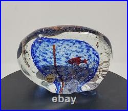 Vintage Italian Murano Art Glass Aquarium Fish Paperweight