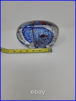 Vintage Italian Murano Art Glass Aquarium Fish Paperweight