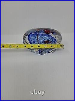 Vintage Italian Murano Art Glass Aquarium Fish Paperweight