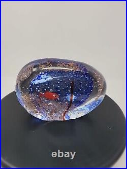 Vintage Italian Murano Art Glass Aquarium Fish Paperweight