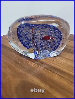 Vintage Italian Murano Art Glass Aquarium Fish Paperweight