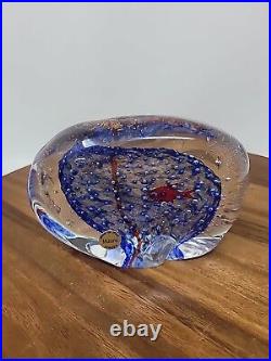 Vintage Italian Murano Art Glass Aquarium Fish Paperweight