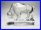 Vintage-Lalique-Frosted-Art-Glass-American-Buffalo-Bison-Bull-Paperweight-Signed-01-oozb