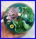 Vintage-Large-Art-Glass-Frogs-Lilypad-Flower-Paperweight-Unusual-01-taka
