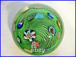 Vintage Large Size Millefiori Glass Paperweight