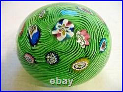 Vintage Large Size Millefiori Glass Paperweight