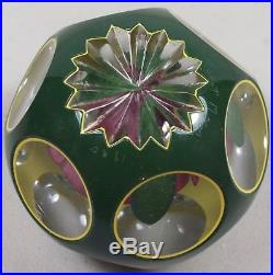 Vintage Ltd Ed Pairpoint Glass Rose Paperweight Signed Robert Mason