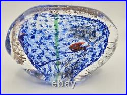 Vintage Murano Art Glass Paperweight Fish Tank Aquarium Sculpture