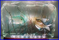 Vintage Murano Glass Fish Tank Auquarium Alfredo Barbini for Cenedese Italy MCM