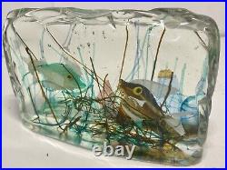 Vintage Murano Glass Fish Tank Auquarium Alfredo Barbini for Cenedese Italy MCM