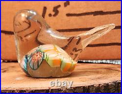 Vintage Murano-Hand-Blown Glass Baby Chick Paperweight-78gr-2.25x1.25x1.5tall