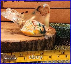 Vintage Murano-Hand-Blown Glass Baby Chick Paperweight-78gr-2.25x1.25x1.5tall