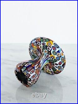 Vintage Murano Italian Glass Millefiori Mushroom Paperweight? Glows