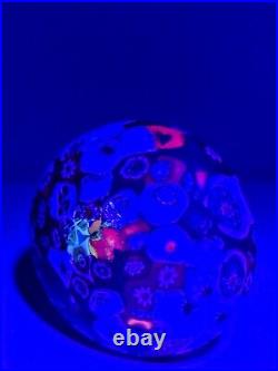 Vintage Murano Italian Glass Millefiori Mushroom Paperweight? Glows